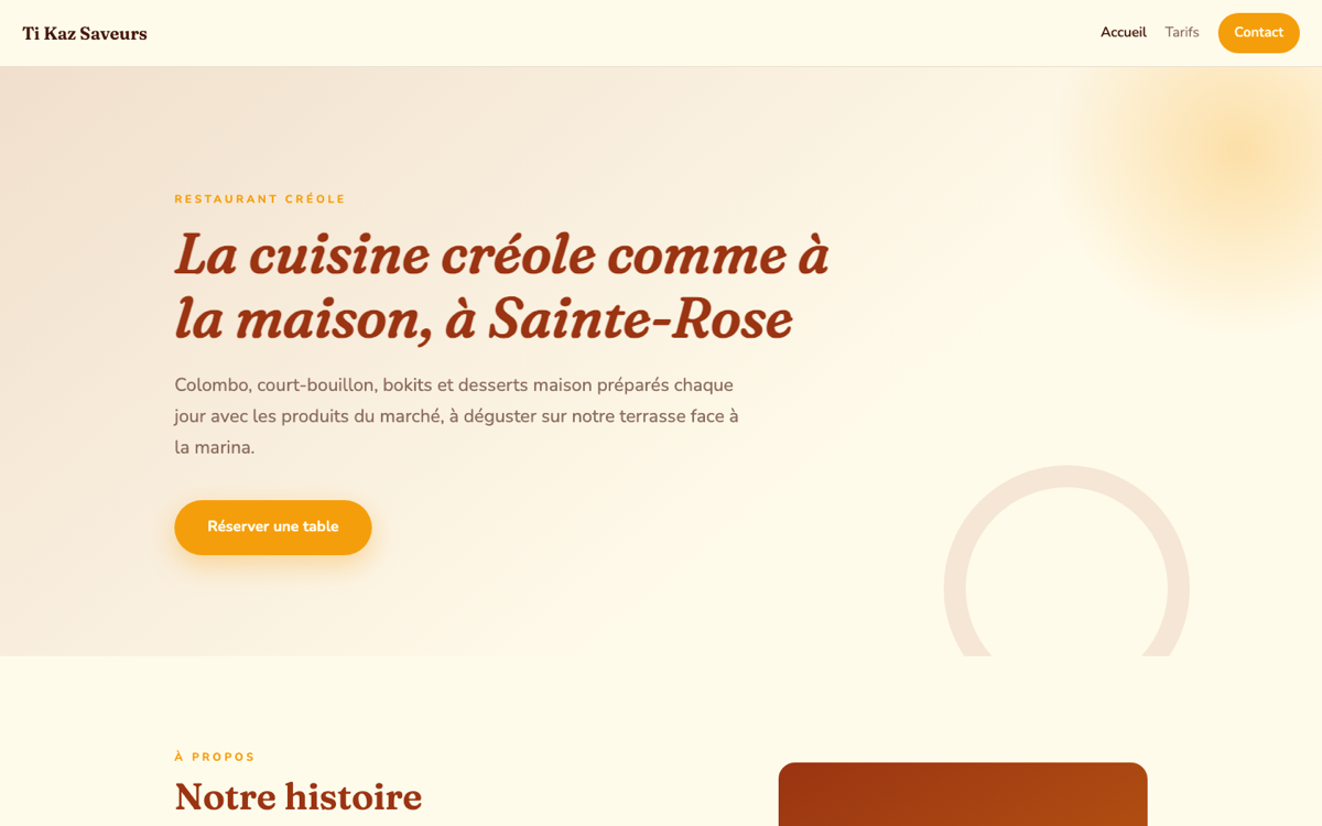 Site de démonstration créé avec Karib Express